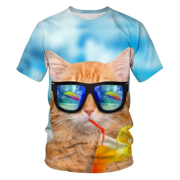 cat t-shirt female cute couple printed short sleeve male 3d black round neck cotton loose men's t-shirts, White;black
cat t-shirt female cute couple printed short sleeve male 3d black round neck cotton loose men's t-shirts, White;black
