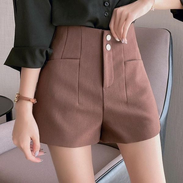 women's shorts 2021 high waist thin a-line suit female wide legged korean style casual short pants office, White;black
women's shorts 2021 high waist thin a-line suit female wide legged korean style casual short pants office, White;black