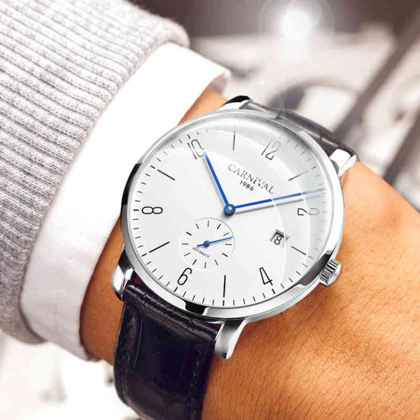 carnaval fashion brand men mechanical watches leather band luxury sier case relogio masculino, Slivery;brown
carnaval fashion brand men mechanical watches leather band luxury sier case relogio masculino, Slivery;brown
