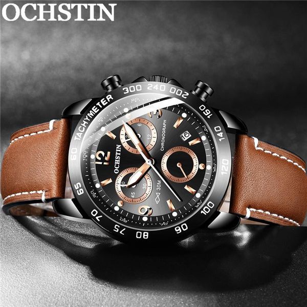 wristwatches ochstin man wristwatch chronograph auto date sport men watch military coffee genuine leather male clock 6123, Slivery;brown
wristwatches ochstin man wristwatch chronograph auto date sport men watch military coffee genuine leather male clock 6123, Slivery;brown