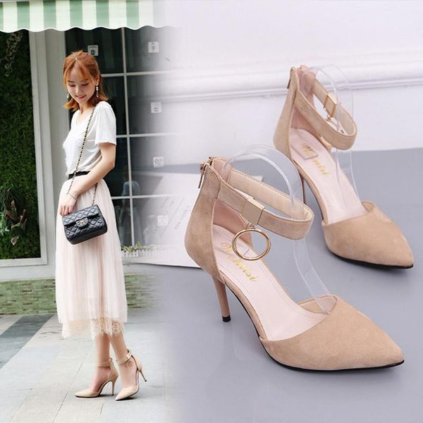 dress shoes fashion woman sandals high heels women's ladies leather heel pointed toe buckle roman office, Black
dress shoes fashion woman sandals high heels women's ladies leather heel pointed toe buckle roman office, Black