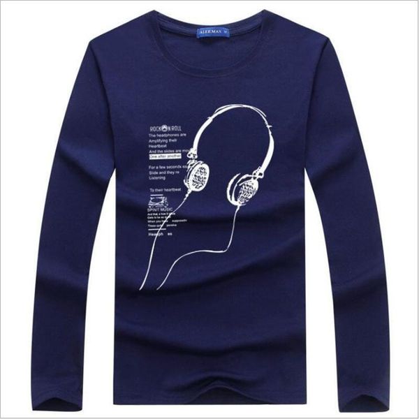 men's t-shirts fall clothing high-quality cotton o-neck long-sleeved t-shirt men street casual earphone print harajuku tees male, White;black
men's t-shirts fall clothing high-quality cotton o-neck long-sleeved t-shirt men street casual earphone print harajuku tees male, White;black