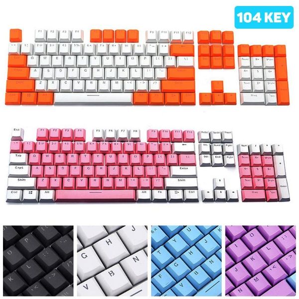 keyboards 104pcs/set universal double color key cap keycaps for cherry mechanical keyboard
keyboards 104pcs/set universal double color key cap keycaps for cherry mechanical keyboard