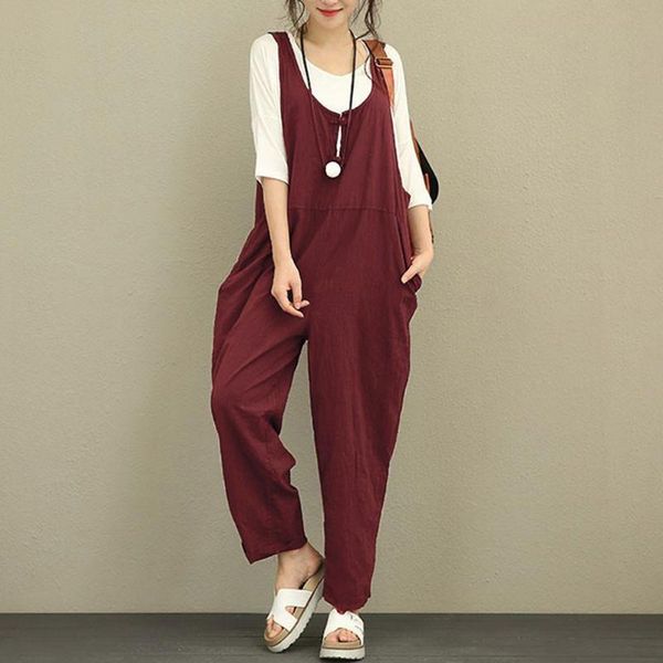 women's jumpsuits & rompers sleevless overalls for women plus size bib backless wide leg long jumpsuit 2021 spring summer trousers, Black;white
women's jumpsuits & rompers sleevless overalls for women plus size bib backless wide leg long jumpsuit 2021 spring summer trousers, Black;white