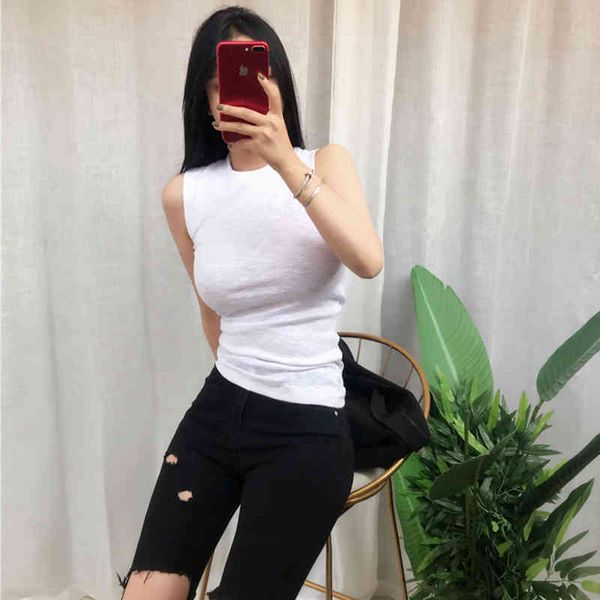 women spring summer tank sleeveless slim fit korean tee ladies round neck vest singlets camisole cotton slim thin 2021, Black;white
women spring summer tank sleeveless slim fit korean tee ladies round neck vest singlets camisole cotton slim thin 2021, Black;white