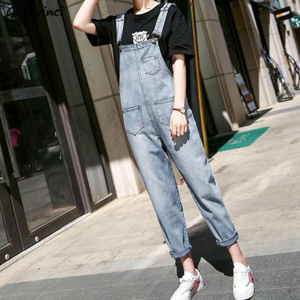 women's jumpsuits & rompers women denim solid ankle length cute loose korean style street wear simple female clothing retro overalls fa, Black;white
women's jumpsuits & rompers women denim solid ankle length cute loose korean style street wear simple female clothing retro overalls fa, Black;white