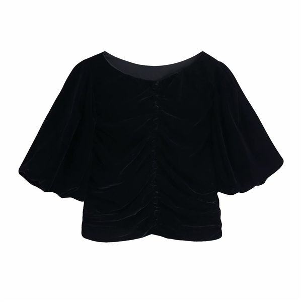 women's knits & tees elegant women v-neck lantern sleeve shirts fashion ladies draped sweet female chic solid black veet blou, White
women's knits & tees elegant women v-neck lantern sleeve shirts fashion ladies draped sweet female chic solid black veet blou, White