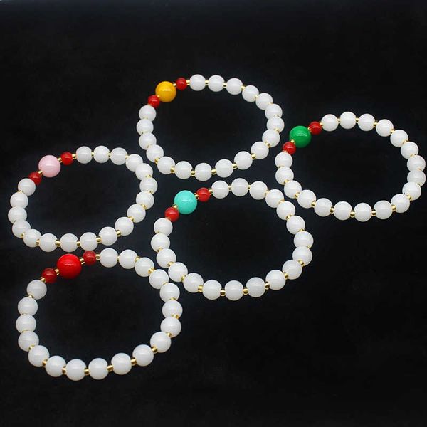new women's 8mm imitation white marble bracelet online shop jindian gift live broadcast welfare jewelry, Golden;silver
new women's 8mm imitation white marble bracelet online shop jindian gift live broadcast welfare jewelry, Golden;silver
