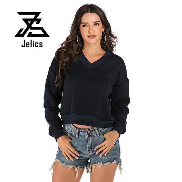 women's hoodies & sweatshirts jelics 2021 fashion v-neck plush autumn winter casual solid sweatshirt long sleeve slim pullovers female, Black
women's hoodies & sweatshirts jelics 2021 fashion v-neck plush autumn winter casual solid sweatshirt long sleeve slim pullovers female, Black