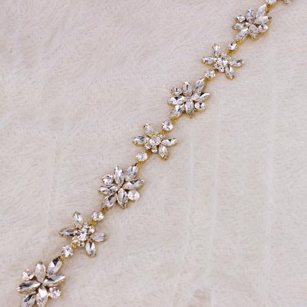 wedding sashes 1 yard gold rhinestone trimming tassel for shoes bags belt accessory, White
wedding sashes 1 yard gold rhinestone trimming tassel for shoes bags belt accessory, White