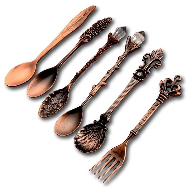 spoons 6pcs/set vintage royal style metal forks diy carved fork table spoon antique tea coffee dessert
spoons 6pcs/set vintage royal style metal forks diy carved fork table spoon antique tea coffee dessert