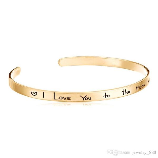 women girls jewelry i love you to the moon and back inspirational messaged adjustable cuff bangle bracelet, Black
women girls jewelry i love you to the moon and back inspirational messaged adjustable cuff bangle bracelet, Black