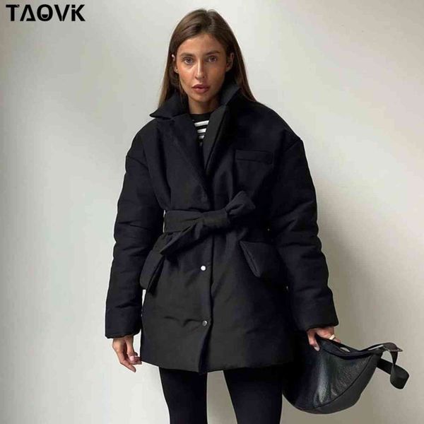 taovk short winter parkas women warm down cotton jacket female casual loose outwear a belt cotton-padded coat 211130, Black
taovk short winter parkas women warm down cotton jacket female casual loose outwear a belt cotton-padded coat 211130, Black