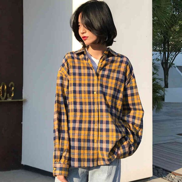 autumn korea fashion women's manga long sleeves plaid shirts jacket all combined casual turn-down collar blouse ladies s421, White
autumn korea fashion women's manga long sleeves plaid shirts jacket all combined casual turn-down collar blouse ladies s421, White