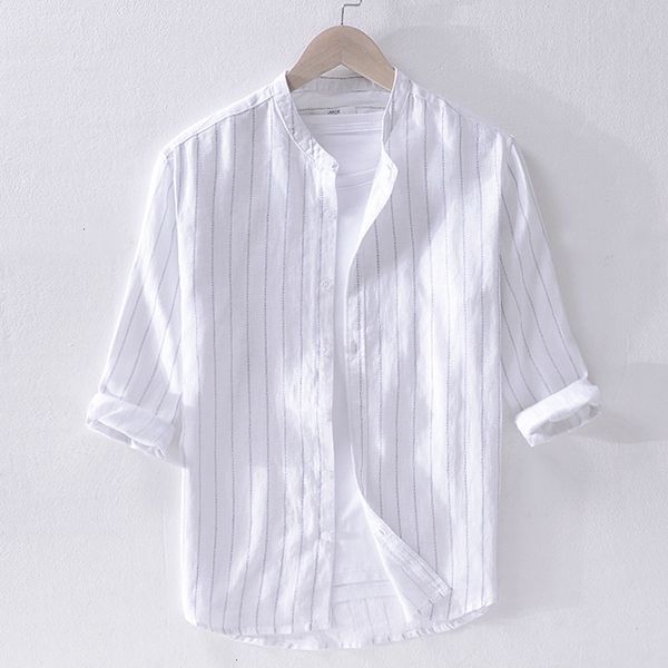 men's t-shirts italy striped linen three quarter mens flax casual men shirt brand fashion spring summer white shirts male camisa 0o5a, White;black
men's t-shirts italy striped linen three quarter mens flax casual men shirt brand fashion spring summer white shirts male camisa 0o5a, White;black