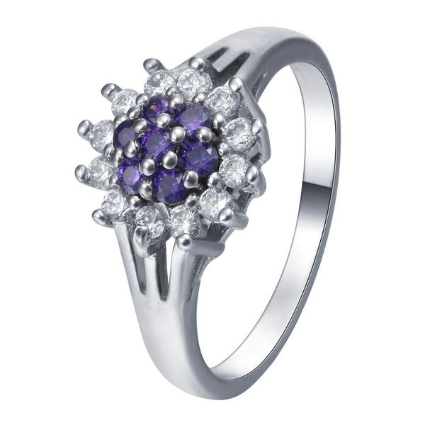 wedding rings round flower paved purple white cz jewelry silver plated princess cubic zircon women engagement ring, Slivery;golden
wedding rings round flower paved purple white cz jewelry silver plated princess cubic zircon women engagement ring, Slivery;golden