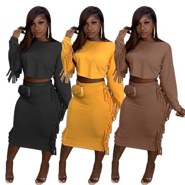 two piece dress h1750 european and american autumn winter large women's wear solid color tassel fashion casual skirt set two-piece spot, White
two piece dress h1750 european and american autumn winter large women's wear solid color tassel fashion casual skirt set two-piece spot, White
