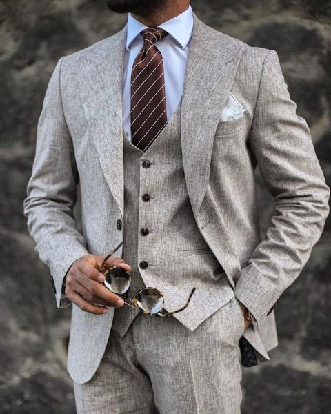 men's suits & blazers (jacket+pants+vest) grey linen costumes classic set 3 piece groomsman beach wedding suit for man 2021 dress slim, White;black
men's suits & blazers (jacket+pants+vest) grey linen costumes classic set 3 piece groomsman beach wedding suit for man 2021 dress slim, White;black