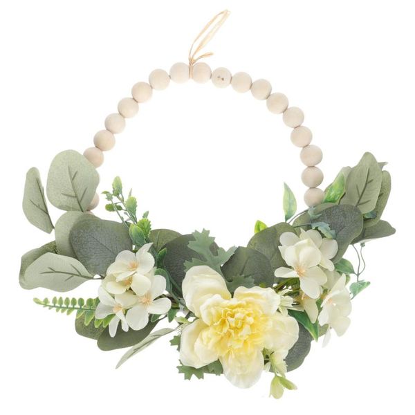 decorative flowers & wreaths 1pc emulation flower wood beads wreath creative wedding garland home wall decor
decorative flowers & wreaths 1pc emulation flower wood beads wreath creative wedding garland home wall decor