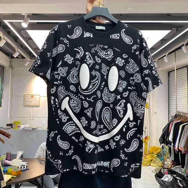 men's t-shirts summer full of cashew flower priner shir women high qualiy fingerprin ops coon shor sleeve, White;black
men's t-shirts summer full of cashew flower priner shir women high qualiy fingerprin ops coon shor sleeve, White;black