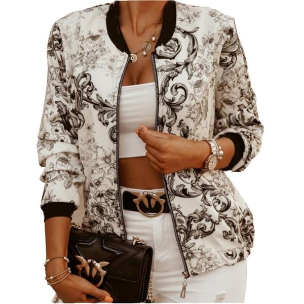 women's jackets fashion women jacket coat floral print short for womens office lady zip clothing outerwear, Black;brown
women's jackets fashion women jacket coat floral print short for womens office lady zip clothing outerwear, Black;brown