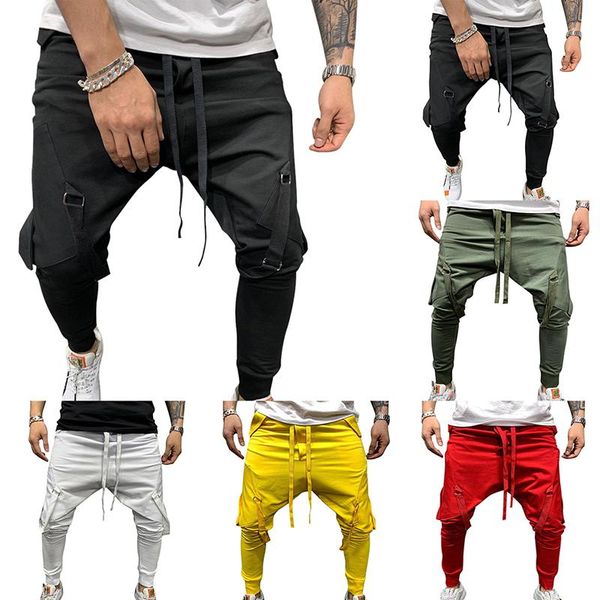 men's pants nice hip hop men brand fashion drawstring big multi-pocket trousers streetwear hombre male jogging pencil sweatpants, Black
men's pants nice hip hop men brand fashion drawstring big multi-pocket trousers streetwear hombre male jogging pencil sweatpants, Black