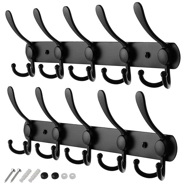 hooks & rails coat for wall - racks (2 pack) heavy duty mounted -wall hanger and clothes
hooks & rails coat for wall - racks (2 pack) heavy duty mounted -wall hanger and clothes