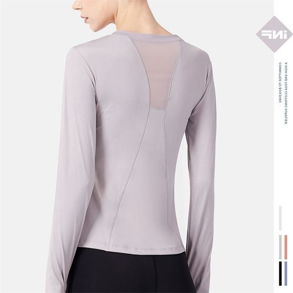 sports long sleeve t-shirt mesh back fitness yoga suit slim round neck quick dry running hook finger women
sports long sleeve t-shirt mesh back fitness yoga suit slim round neck quick dry running hook finger women