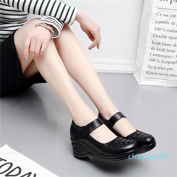 women spring and autumn middle-aged women's shoes slope thick bottom female black elegent dress 2021
women spring and autumn middle-aged women's shoes slope thick bottom female black elegent dress 2021