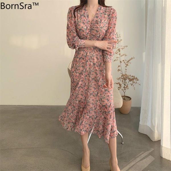 casual dresses bornsra 2021 summer slim waist floral print chiffon women dress female a-line elegant chic lace up midi vestidos femme, Black;gray
casual dresses bornsra 2021 summer slim waist floral print chiffon women dress female a-line elegant chic lace up midi vestidos femme, Black;gray