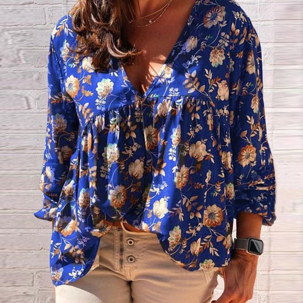 women's blouses & shirts casual long sleeve print shirt spring autumn fashion deep v-neck loose femme 5xl plus size women clothing, White
women's blouses & shirts casual long sleeve print shirt spring autumn fashion deep v-neck loose femme 5xl plus size women clothing, White