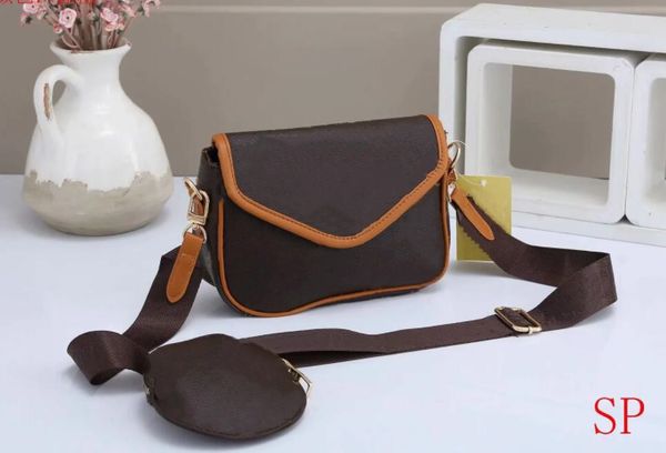 

Wholesale retro Flap Messenger Bag two-piece fashion handbag ladies Shoulder chain, Black grid