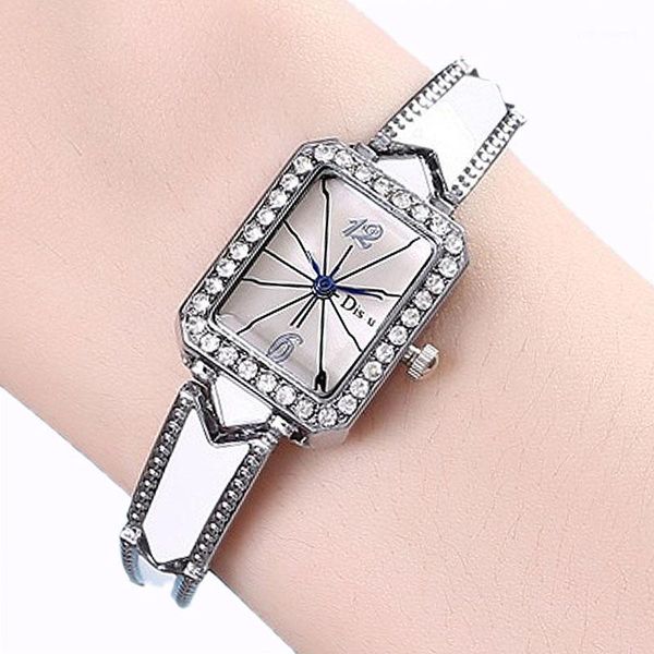 wristwatches fashion bracelet watch girls diamond small square dial ladies elegant temperament multi-color female, Slivery;brown
wristwatches fashion bracelet watch girls diamond small square dial ladies elegant temperament multi-color female, Slivery;brown