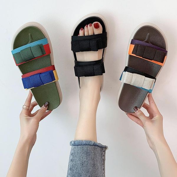 slippers women's summer versatile color matching bowknot one line slipper muffin thick bottom casual cool, Black
slippers women's summer versatile color matching bowknot one line slipper muffin thick bottom casual cool, Black