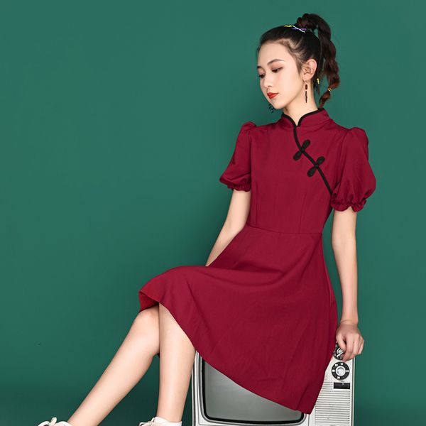 ethnic clothing traditional chinese qipao dress summer vintage slim cheongsam female style modern casual hanfu short sleeve jd9p, Red
ethnic clothing traditional chinese qipao dress summer vintage slim cheongsam female style modern casual hanfu short sleeve jd9p, Red