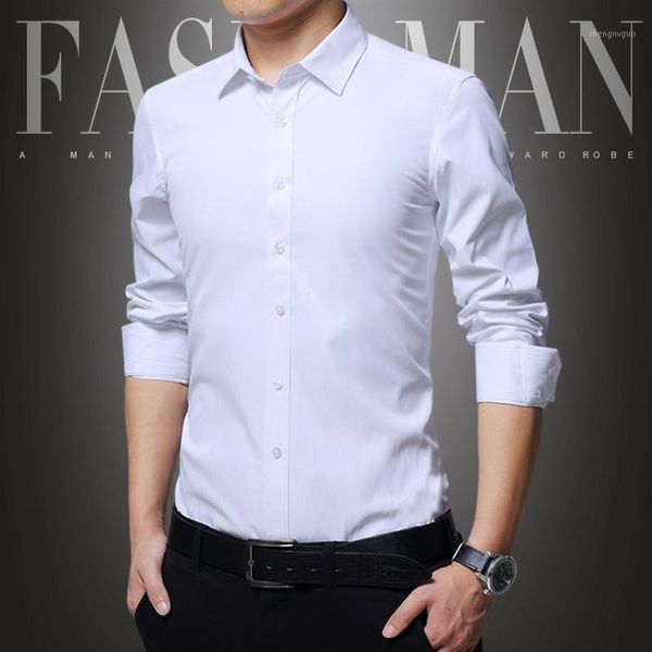 men's dress shirts spring and summer thin four seasons slim long-sleeved solid color business formal wear, White;black
men's dress shirts spring and summer thin four seasons slim long-sleeved solid color business formal wear, White;black