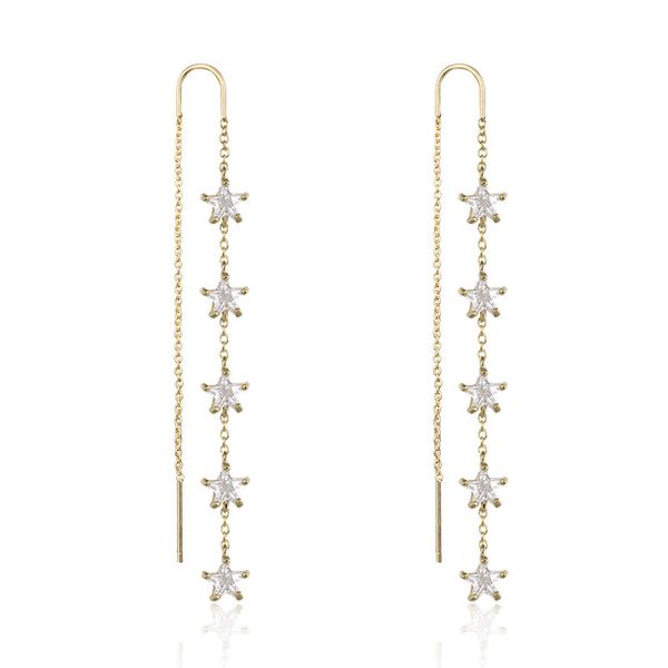 luxury star cubic zirconia long for women gold silver color ear line square drop earrings korean fashion jewelry gifts, Black
luxury star cubic zirconia long for women gold silver color ear line square drop earrings korean fashion jewelry gifts, Black