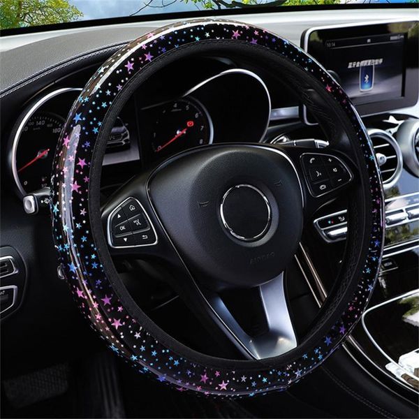 steering wheel covers car cover flash colorful starry sky breathable anti slip pu leather for 37-38cm accessories
steering wheel covers car cover flash colorful starry sky breathable anti slip pu leather for 37-38cm accessories