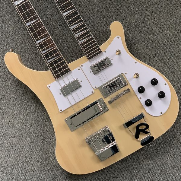 new high-quality double-headed electric guitar, 4-string bass 6-string guitar, wood color paint, color can be customized
new high-quality double-headed electric guitar, 4-string bass 6-string guitar, wood color paint, color can be customized