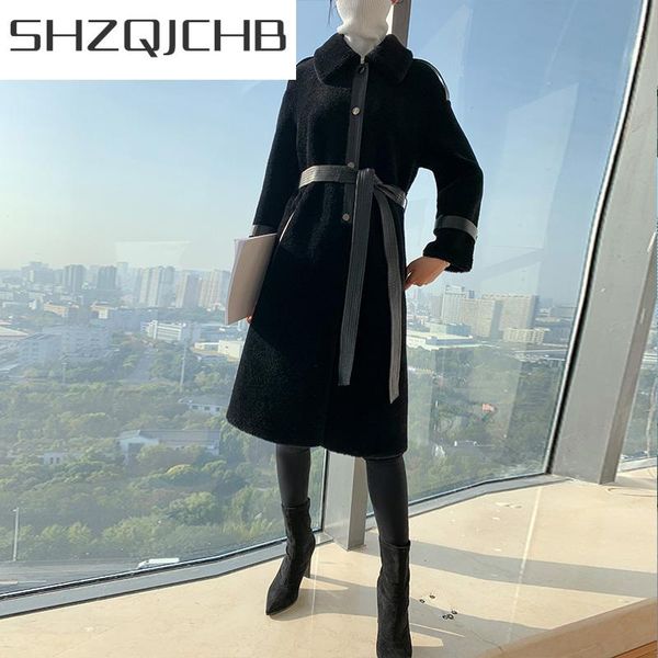 women's fur & faux shzq real coat female vintage long sheep shearing jacket women clothes 2021 korean elegant 100% wool coats hiver 55, Black
women's fur & faux shzq real coat female vintage long sheep shearing jacket women clothes 2021 korean elegant 100% wool coats hiver 55, Black