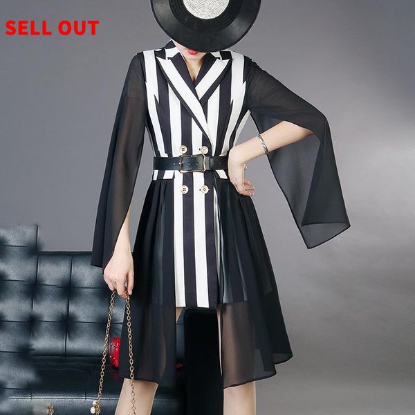 casual dresses fashion tide summer clothes notched neck split long-sleeved mesh patchwork loose chiffon women dress, Black;gray
casual dresses fashion tide summer clothes notched neck split long-sleeved mesh patchwork loose chiffon women dress, Black;gray