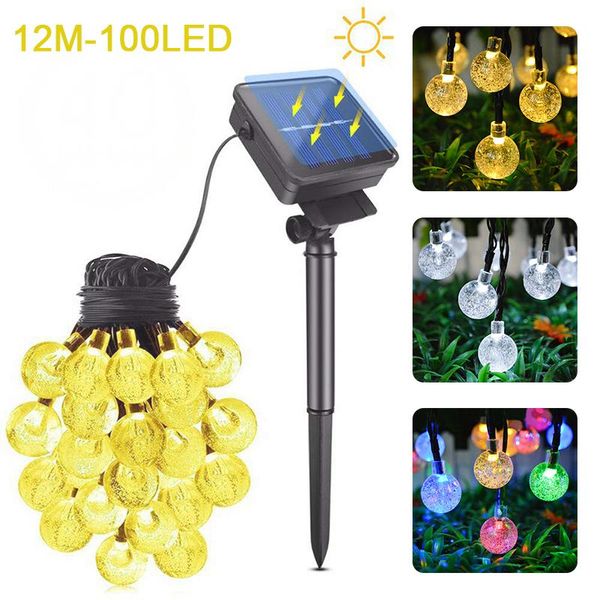 solar lamps led light outdoors waterproof crystal ball 100 string lights fairy garlands for christmas party garden decoration
solar lamps led light outdoors waterproof crystal ball 100 string lights fairy garlands for christmas party garden decoration
