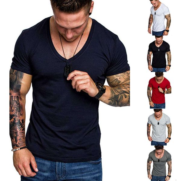 men's t-shirts euro solid color fashion large men's leisure sports t-shirt t107, White;black
men's t-shirts euro solid color fashion large men's leisure sports t-shirt t107, White;black