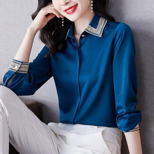 women's blouses & shirts women 2021 spring fashion solid color satin female long sleeve loose ladies thin casual buttons u170, White
women's blouses & shirts women 2021 spring fashion solid color satin female long sleeve loose ladies thin casual buttons u170, White