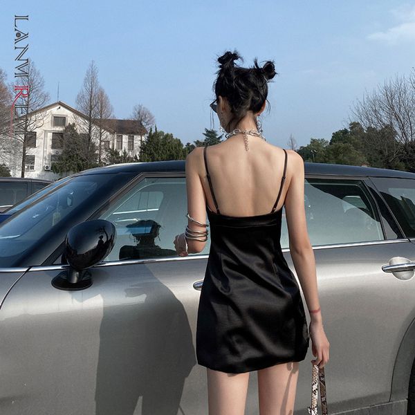 women's black sling mini dress round neck sleeveless slim temperament fashion holiday style summer 2e1294 210507, Black;gray
women's black sling mini dress round neck sleeveless slim temperament fashion holiday style summer 2e1294 210507, Black;gray