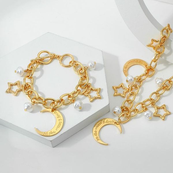 link, chain aensoa bohemia star moon pendants bracelet for women vintage female pearl party bangles bracelets 2021 charm fashion jewelry, Black
link, chain aensoa bohemia star moon pendants bracelet for women vintage female pearl party bangles bracelets 2021 charm fashion jewelry, Black