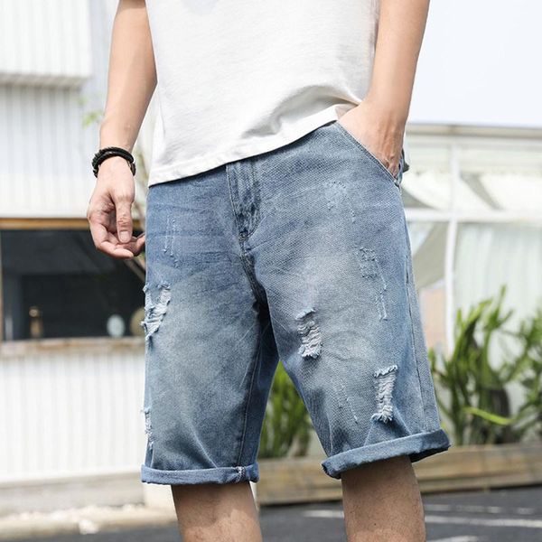 men's shorts casual daily knee length cargo pants solid drawstring pocket button fashion ripped blue five-point jeans, White;black
men's shorts casual daily knee length cargo pants solid drawstring pocket button fashion ripped blue five-point jeans, White;black