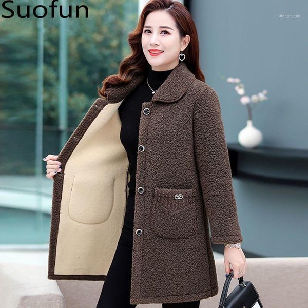 women's wool & blends suofun thick slim mother's winter clothing imitation lamb fur one medium long coat middle-aged and old grain, Black
women's wool & blends suofun thick slim mother's winter clothing imitation lamb fur one medium long coat middle-aged and old grain, Black