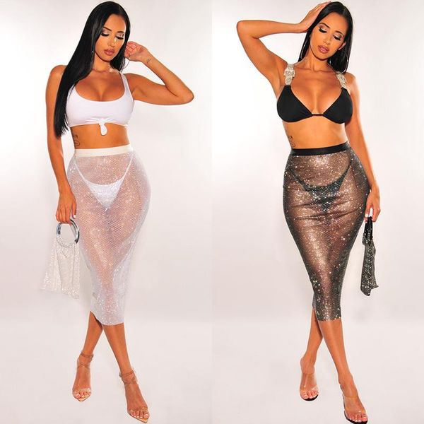 skirts fnoce cross-border foreign trade style women's fashion solid color self-cultivation see-through sequin skirt, Black
skirts fnoce cross-border foreign trade style women's fashion solid color self-cultivation see-through sequin skirt, Black