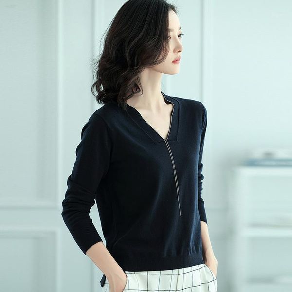 knitted sweater solid female cotton soft elastic color pullovers button full sleeve white women's sweaters, White;black
knitted sweater solid female cotton soft elastic color pullovers button full sleeve white women's sweaters, White;black